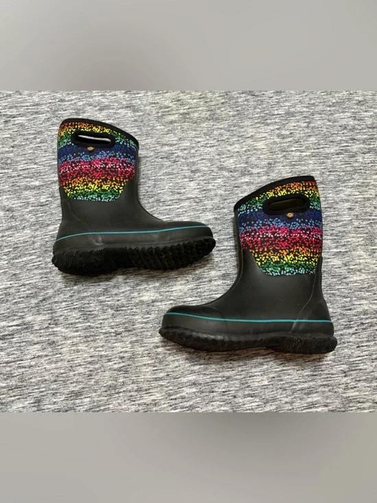 Girls Bogs Boots Size 3 Rainbow/Black - Picture 2 of 6